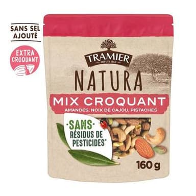Tramier Mélange Mix Croquant Amandes Noix de Cajou Pistaches, 175g