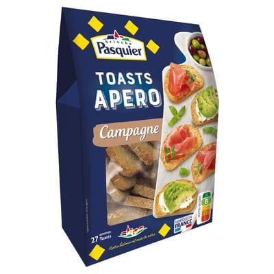 Pasquier Toasts apéro campagne 27 toastes, 100g