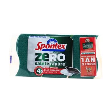 Spontex Éponges Zéro Super Efficace, 3 pièces