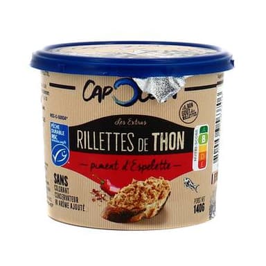 Cap Ocean Rillettes de Thon au Piment d'Espelette, 140g