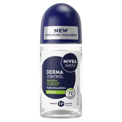 Nivea Men Déodorant Bille Homme 72H Derma Control Sensitive, 50ml