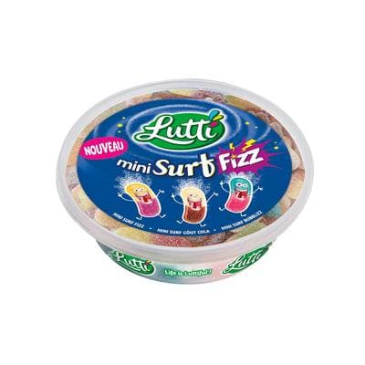 Lutti Bonbon mini Surf fizz Tubo Assortiement Langues Acide, 500g