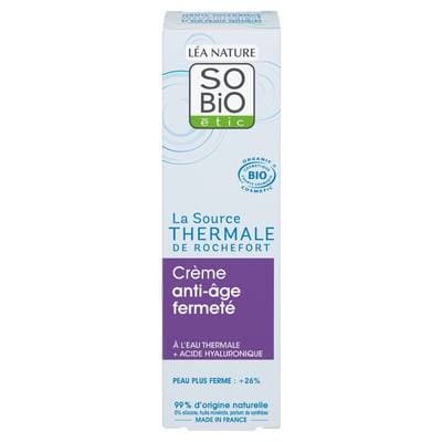 SO'BIO ETIC Crème jour anti-âge bio à l'eau thermale et acide hyaluronique, 40ml