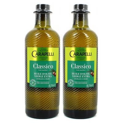 Carapelli Huile d'Olive Vierge Extra Classico, Lot de 2x75cl
