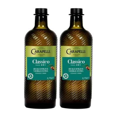 Carapelli Huile d'Olive Vierge Extra Classico, Lot de 2x75cl