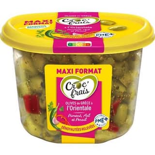 Croc'Frais Olives dénoyautées à l'orientale, 500g