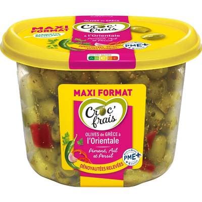 Croc'Frais Olives dénoyautées à l'orientale, 500g