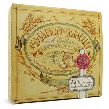 La Maison Du Biscuit Sablés diamants enrobés de chocolat au lait - Biscuits artisanaux de tradition, 600g