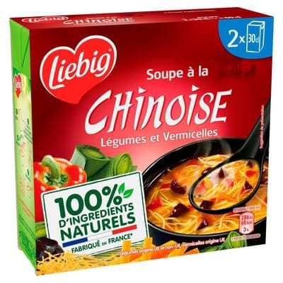 Liebig Soupe à la Chinoise Légumes et Vermicelles, 2x30cl