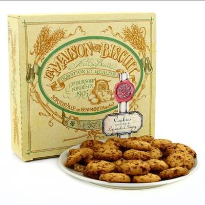La Maison Du Biscuit Cookies aux Eclats de caramel d'Isigny au beurre salé - Biscuits artisanaux de tradition, 550g