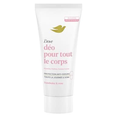 Dove Crème Pour Tout le Corps 0% Alcool Peaux Sensibles Framboise et Rose, 75ml