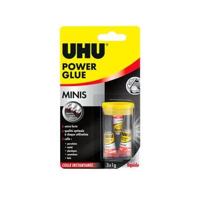 Uhu Colle Glue instantanée minis, 3 x 1 g