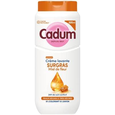 Cadum Crème Lavante Surgras Miel de Fleur, 500ml