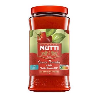 Mutti Sauce Tomate Basilic AOP de Gênes, 400g