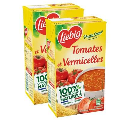 Liebig Soupe Tomate et Vermicelles, Lot de 2x1L