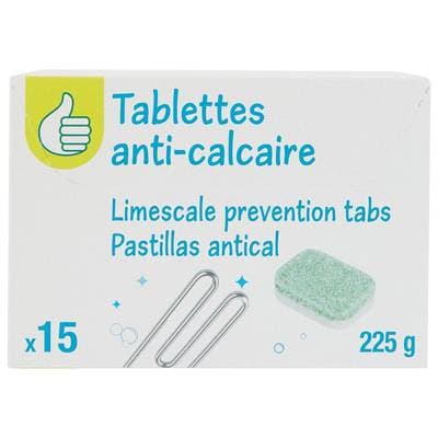 Pouce Tablettes anti-calcaire, 15 tablettes