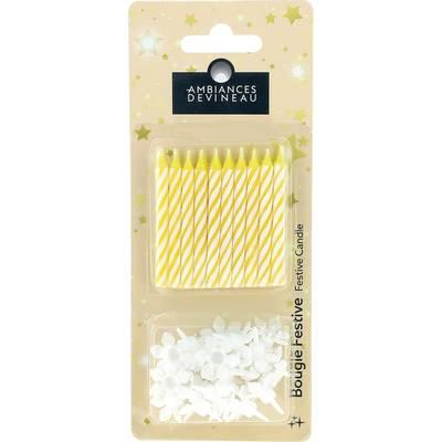 Ambiances Devineau - Bougies anniversaire Jaunes