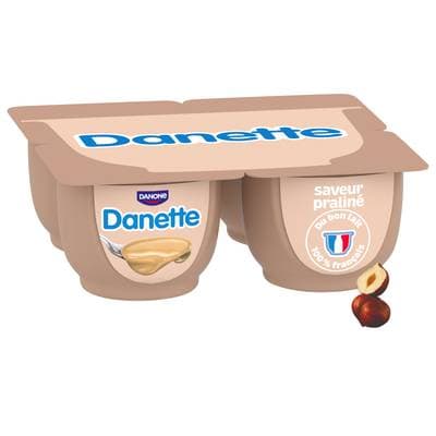 Danette Crème dessert saveur praliné, 4x125g