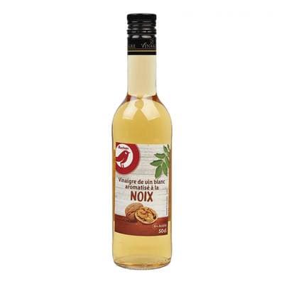 Auchan Vinaigre de vin blanc aromatisé à la noix, 50cl