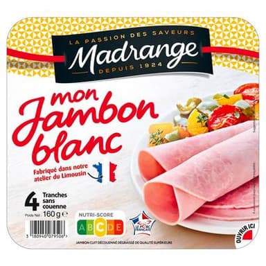 Madrange Jambon Blanc, 4 tranches - 160g