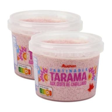 Auchan Tarama aux Oeufs de Cabillaud, Lot de 2x100g