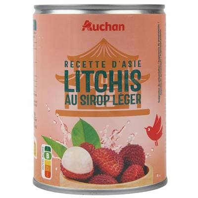 Auchan Litchis au Sirop, 565g