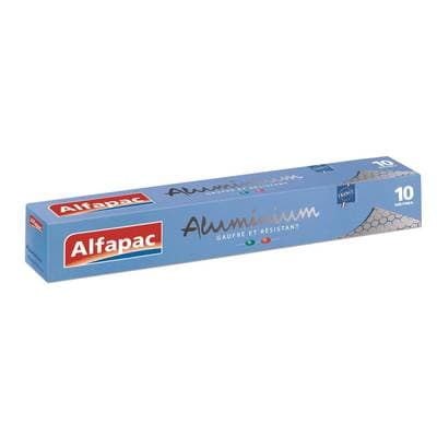 Alfapac Papier Aluminium gaufré et résistant, 10 m