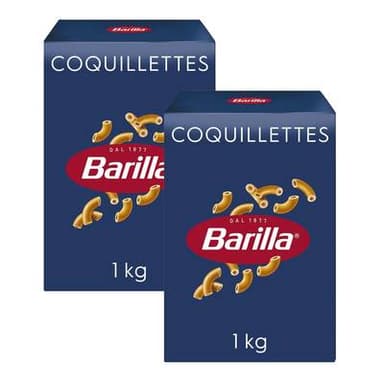 Barilla Pâtes Coquillettes, Lot de 2x1kg