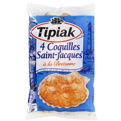 Tipiak Coquilles Saint Jacques à la Bretonne, 4x90g