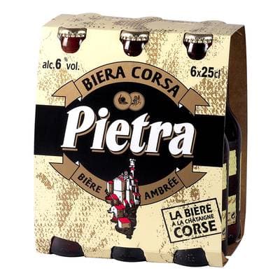 Pietra Bière ambrée corse 6°, 6x25cl