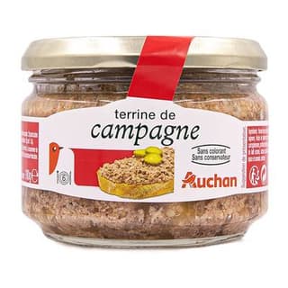Auchan Terrine de campagne en bocal, 180g