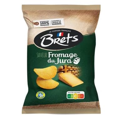 Bret's Chips Ondulées au Fromage du Jura, 125g
