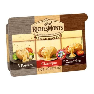 Richesmonts Assortiment Fromage à Raclette, 700g