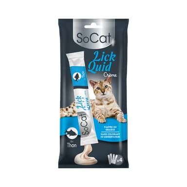 Riga Socat Snack Liquid Thon - Friandise pour chat, 4x15g