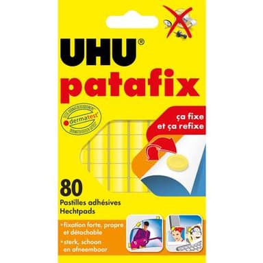 Uhu Pâte adhésive jaunes patafix, 80  pastilles
