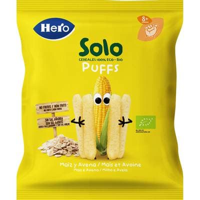 Hero Solo Snack de Maïs et Avoine Bio Bébé Dès 8 mois, 25g