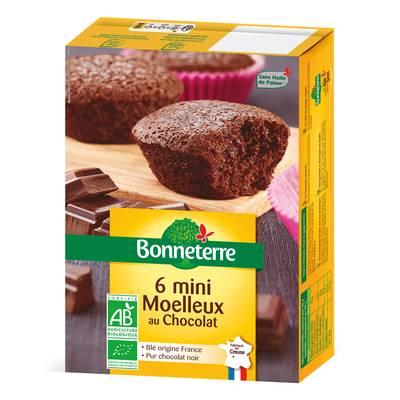 Bonneterre - 6 Minis moelleux au chocolat bio