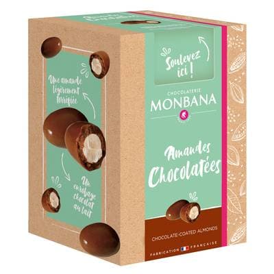 Chocolaterie Monbana Billes aux amandes chocolatées, 135g