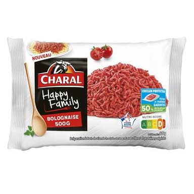 Charal Boeuf Haché Bolognaise Happy Family, 500g