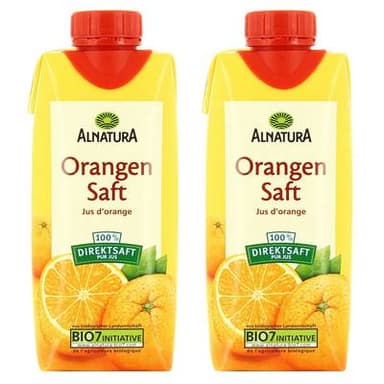 Alnatura Jus d'orange Bio, Lot de 2x33cl