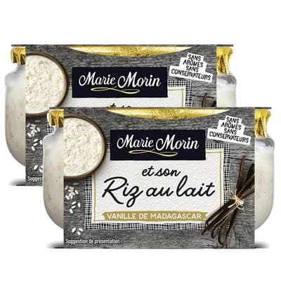 Marie Morin Riz au lait à la vanille de Madagascar, Lot de 2x140g