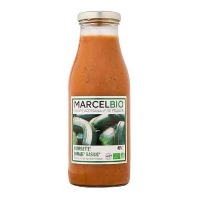 Marcel Bio Soupe courgette tomate basilic Bio, 48cl