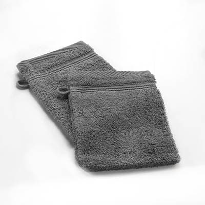 Douceur D Interieur Gants de toilette Anthracite, 2 gants
