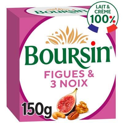 Boursin Fromage à tartiner Figue et aux trois noix, 150g
