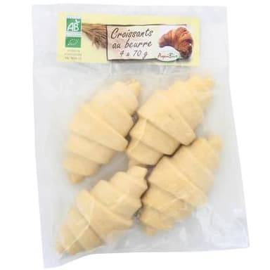Aquibio Croissants au beurre bio, 4x70g