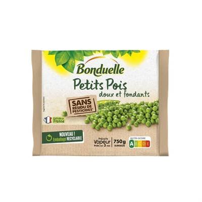 Bonduelle Petits Pois Extra doux sans résidu de pesticides, 750g