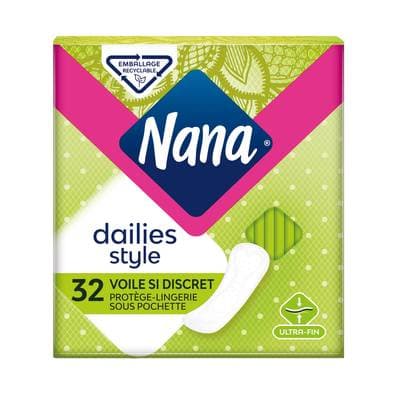 Nana Protège-slips pliés fraîcheur quotidienne, 32 pièces