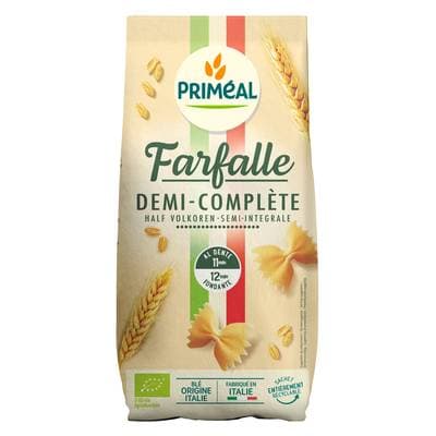 Priméal Farfalles demi complets, bio, 500g