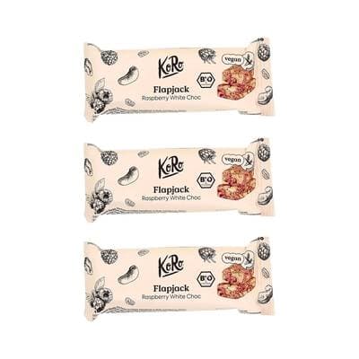 Koro Barre d'avoine framboise chocolat blanc bio, Lot de 3x60g