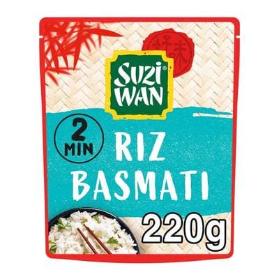 Suzi Wan Riz basmati micro ondable, 220g